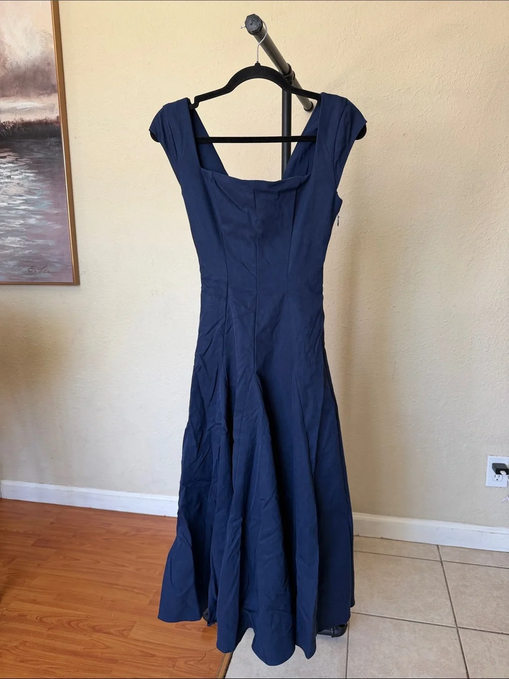 House of CB Raisa Lace Back Dress Navy Size Small NWOT - Picture 7 of 12